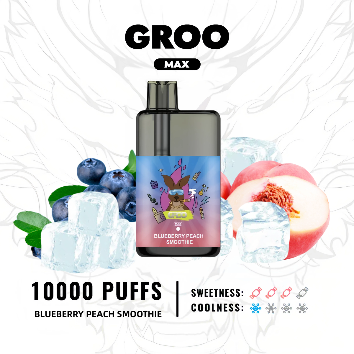 GROO MAX – BLUEBERRY PEACH SMOOTHIE - Image 2