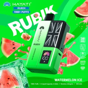 Hayati Rubik 7000 Puffs Prefilled Pod Vape Kit – Dual Pods | 20mg Nic Salt | LED Display | Mega Vapes Australia