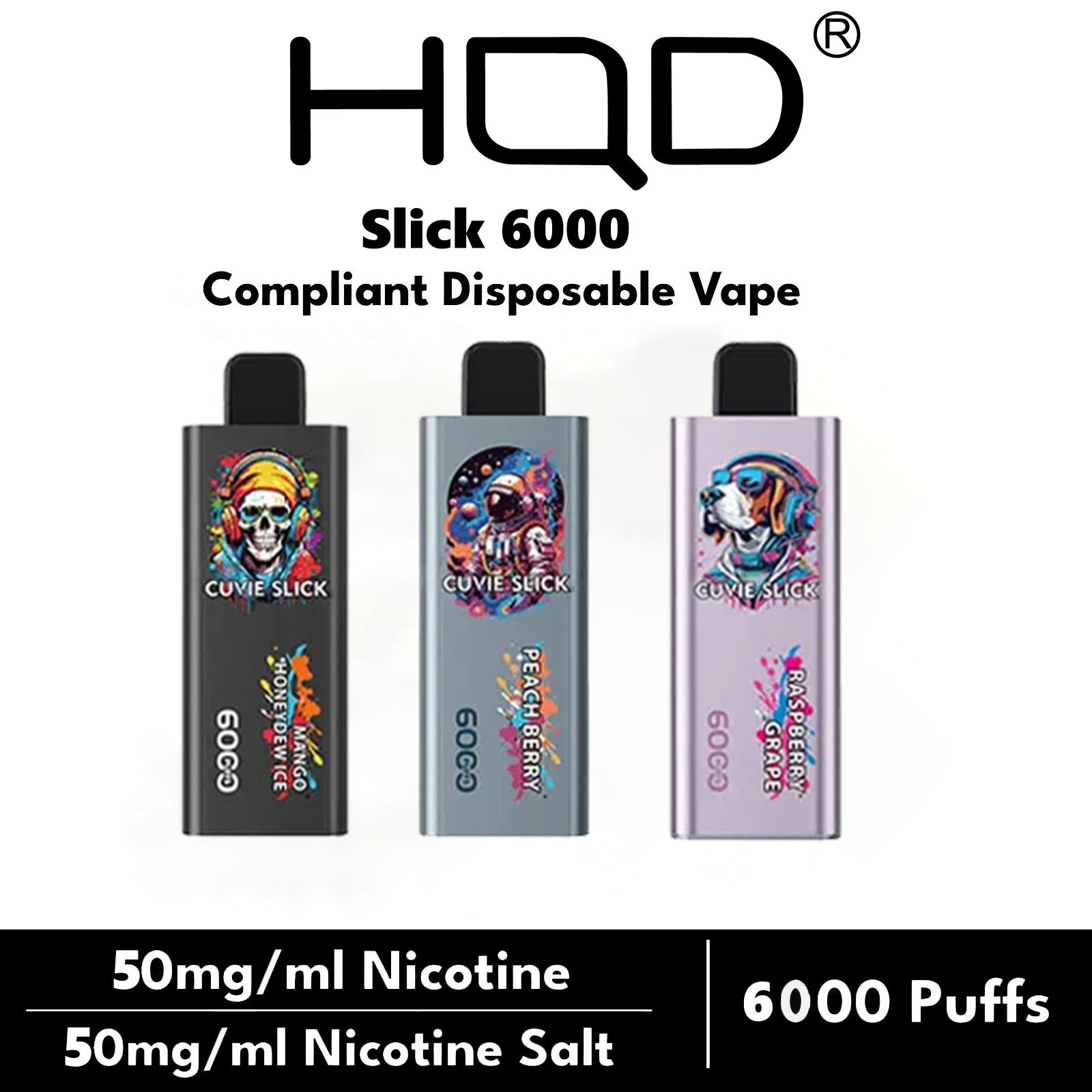 HQD CUVIE SLICK 6000 PUFFS