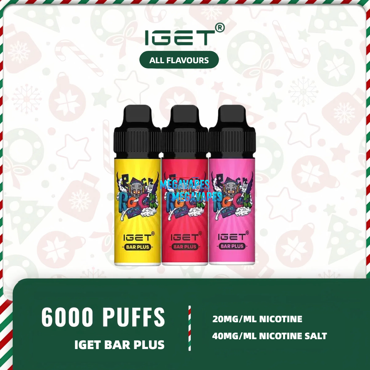 IGET-BAR-PLUS-ALL-FLAVOURS.png - Mega Vapes Australia IGET BAR PLUS – ALL FLAVOURS | 6000 Puffs | Rechargeable | 21 Flavours | Mega Vapes Australia