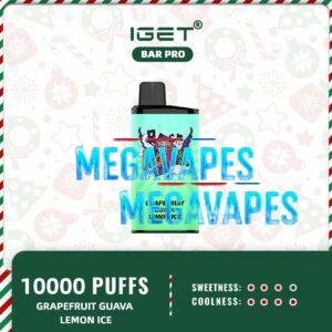 IGET BAR PRO - GRAPEFRUIT GUAVA LEMON ICE - 10000 Puff Disposable Vape | Mega Vapes Australia