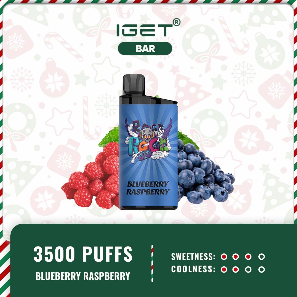 IGET BAR – BLUEBERRY RASPBERRY ICE - Image 2
