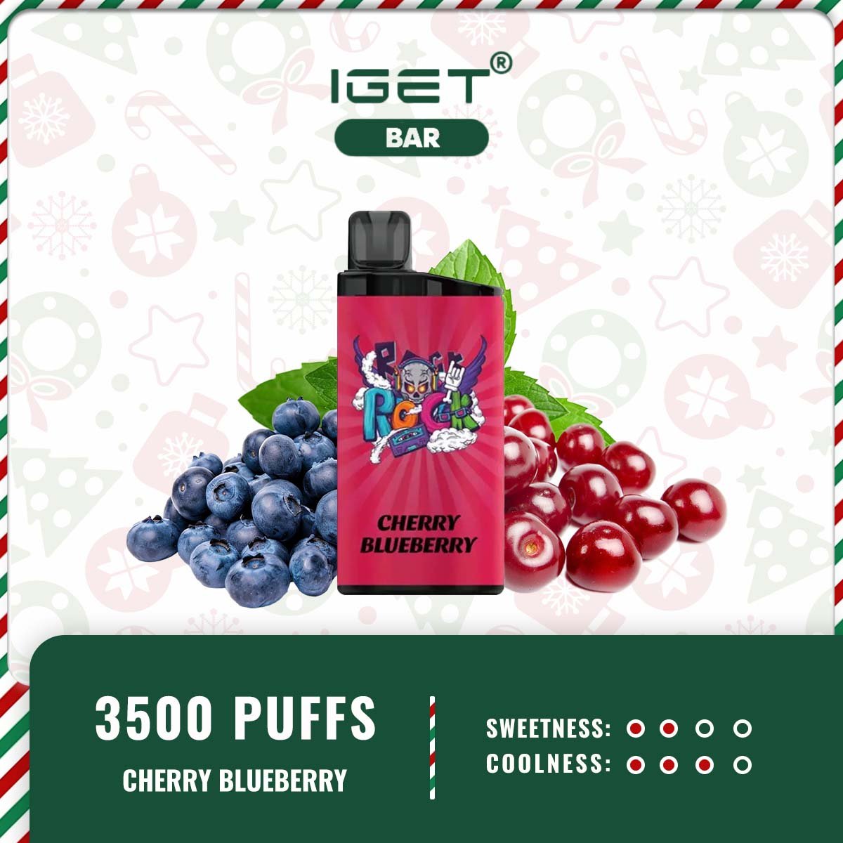 IGET BAR CHERRY BLUEBERRY – 3500 PUFFS - Image 2