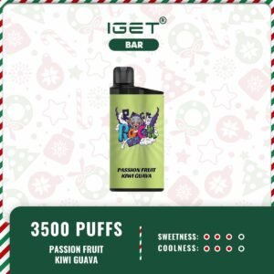 IGET-Bar-3500-Puffs-Passion-fruit-Kiwi-Guava57.jpg - Mega Vapes Australia IGET Bar Passion Fruit Kiwi Guava 3500 Puffs - Mega Vapes Australia