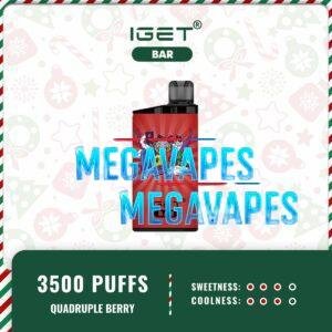 IGET Bar Quadruple Berry – 3500 Puffs | Four Berry Fusion Disposable Vape | Mega Vapes Australia