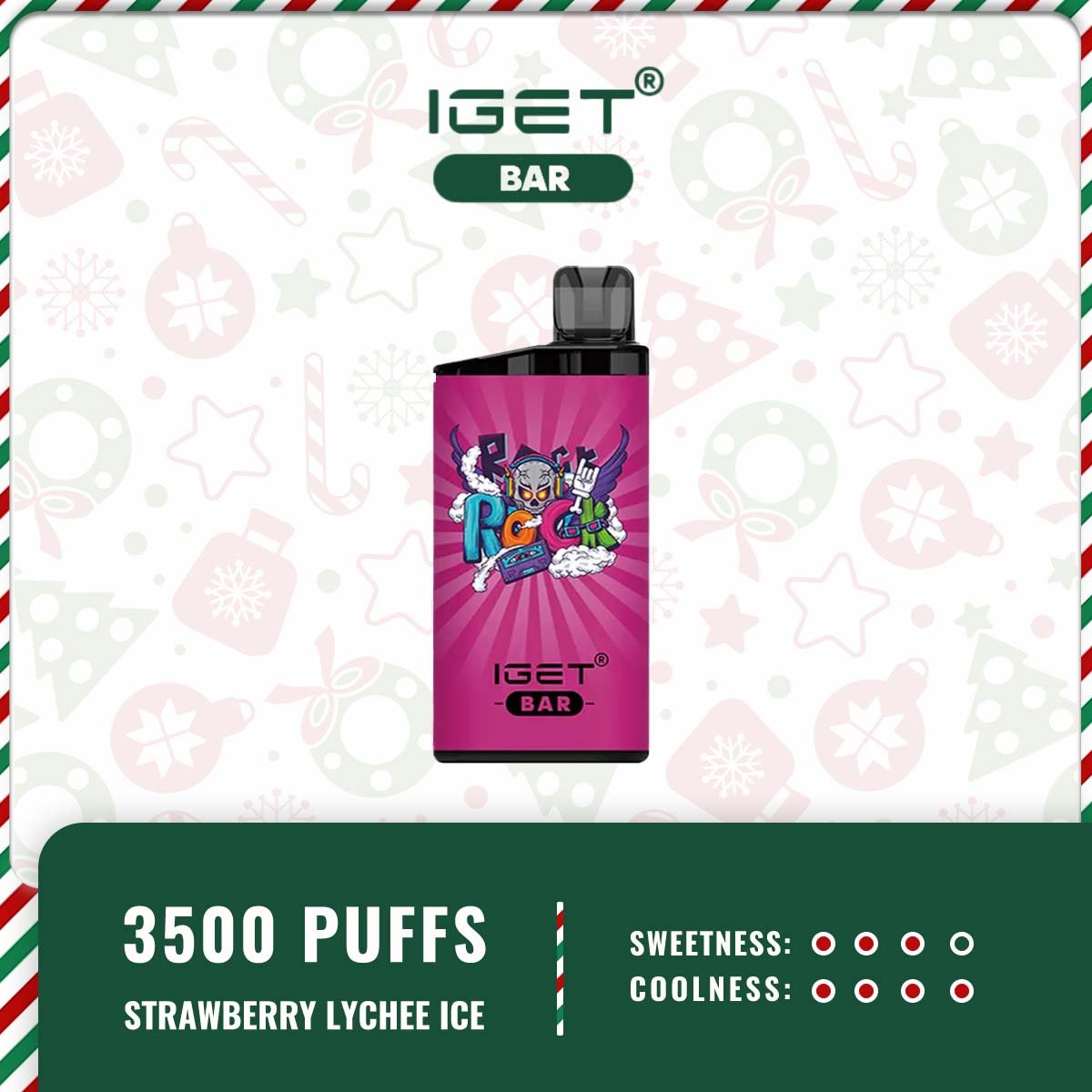 IGET BAR STRAWBERRY LYCHEE ICE – 3500 PUFFS