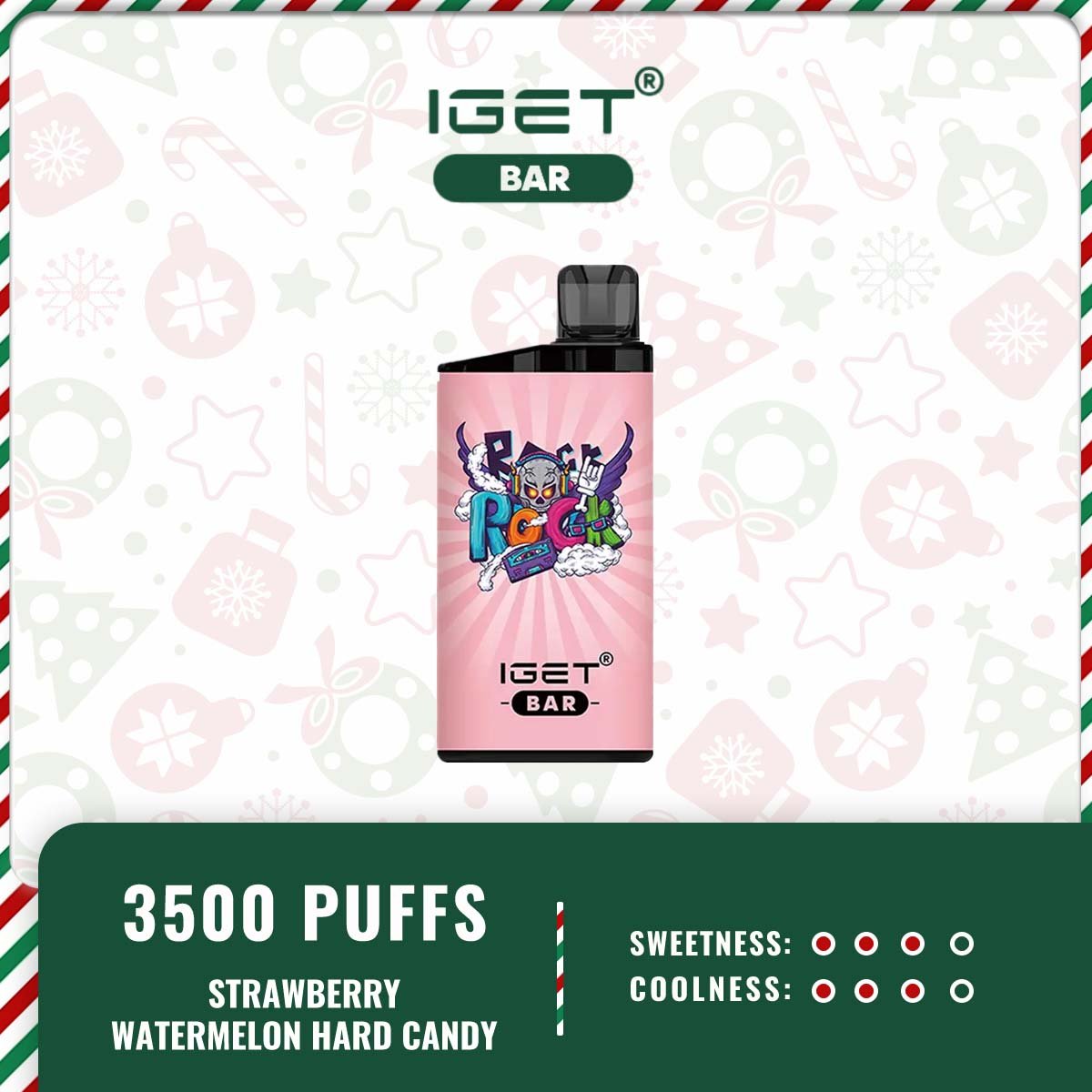 IGET BAR – STRAWBERRY WATERMELON HARD CANDY