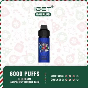 IGET BAR PLUS - BLUEBERRY RASPBERRY BUBBLE GUM
