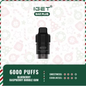 IGET BAR PLUS POD ONLY – BLUEBERRY RASPBERRY BUBBLE GUM