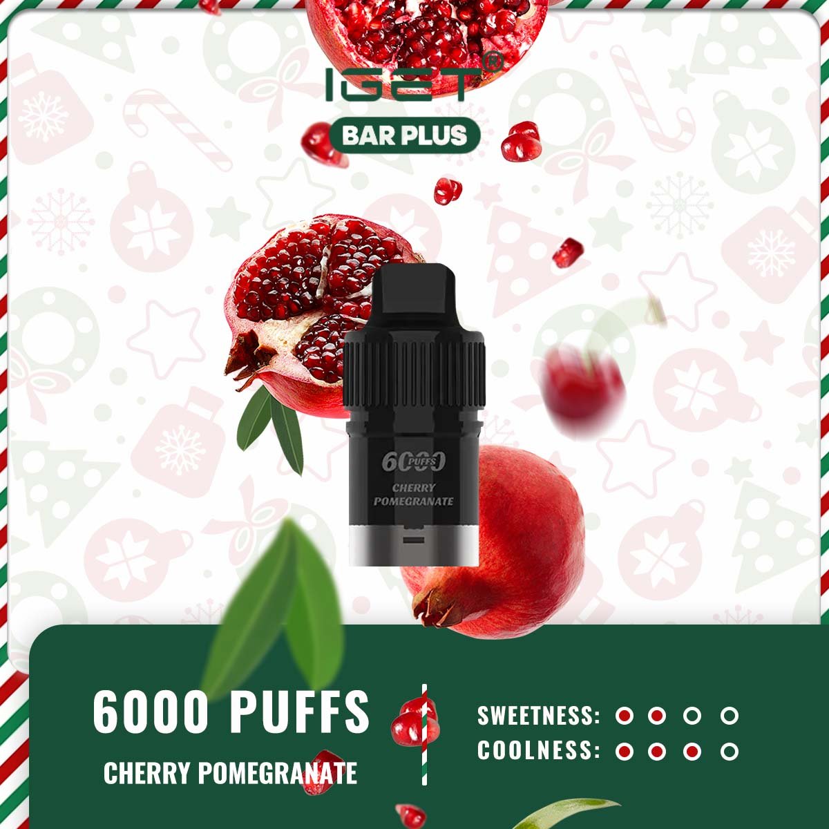 IGET BAR PLUS POD ONLY – CHERRY POMEGRANATE - Image 2