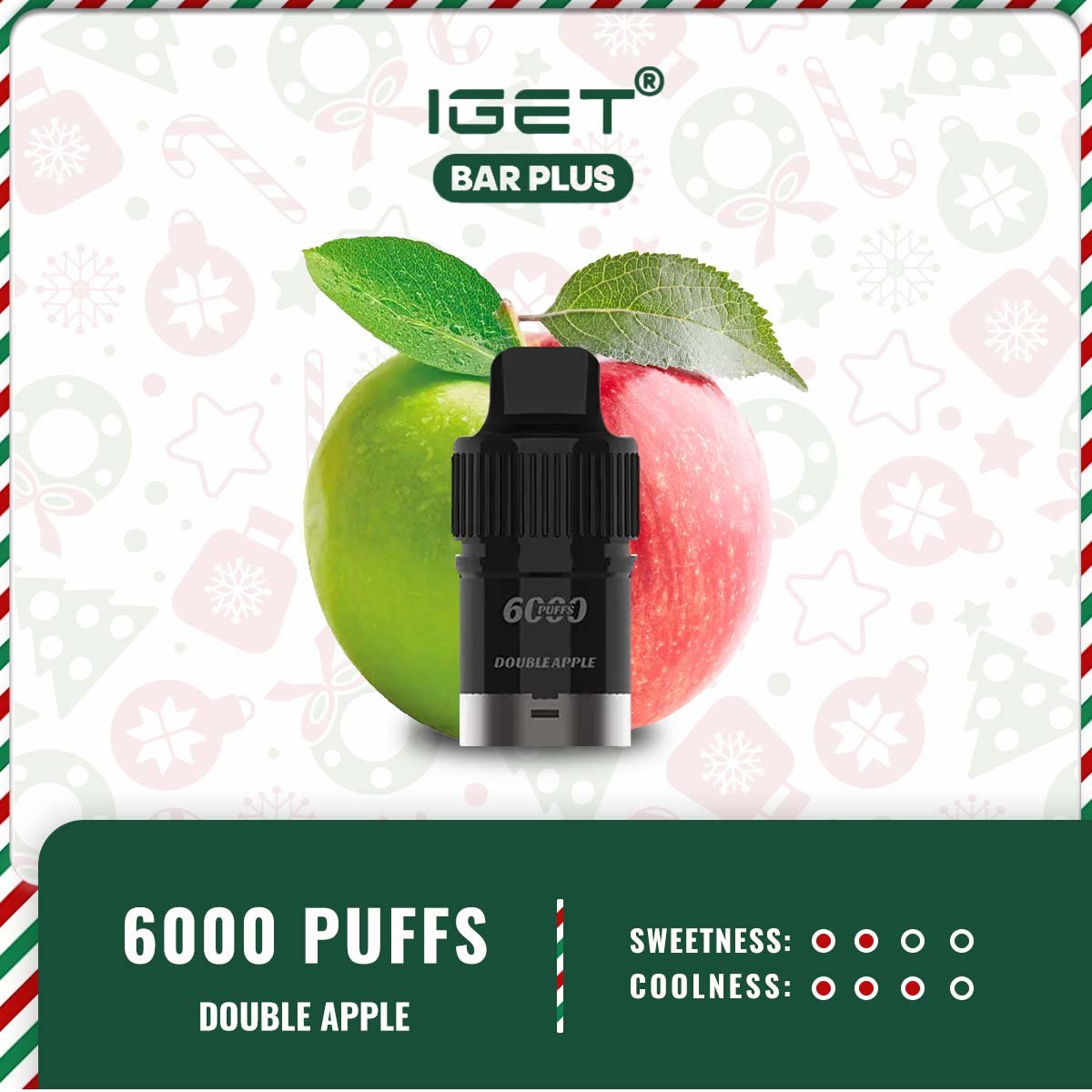 IGET BAR PLUS POD ONLY – DOUBLE APPLE - Image 2