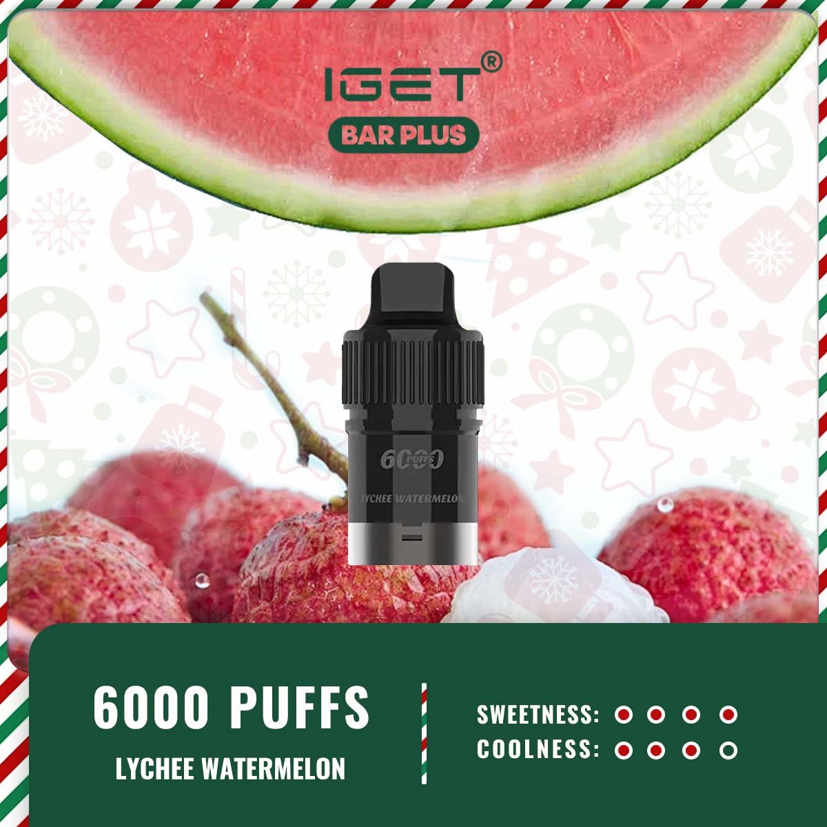 IGET BAR PLUS POD ONLY – LYCHEE WATERMELON - Image 2