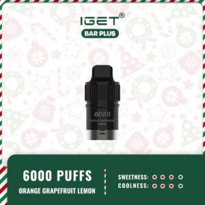 IGET BAR PLUS POD ONLY – ORANGE GRAPEFRUIT LEMON