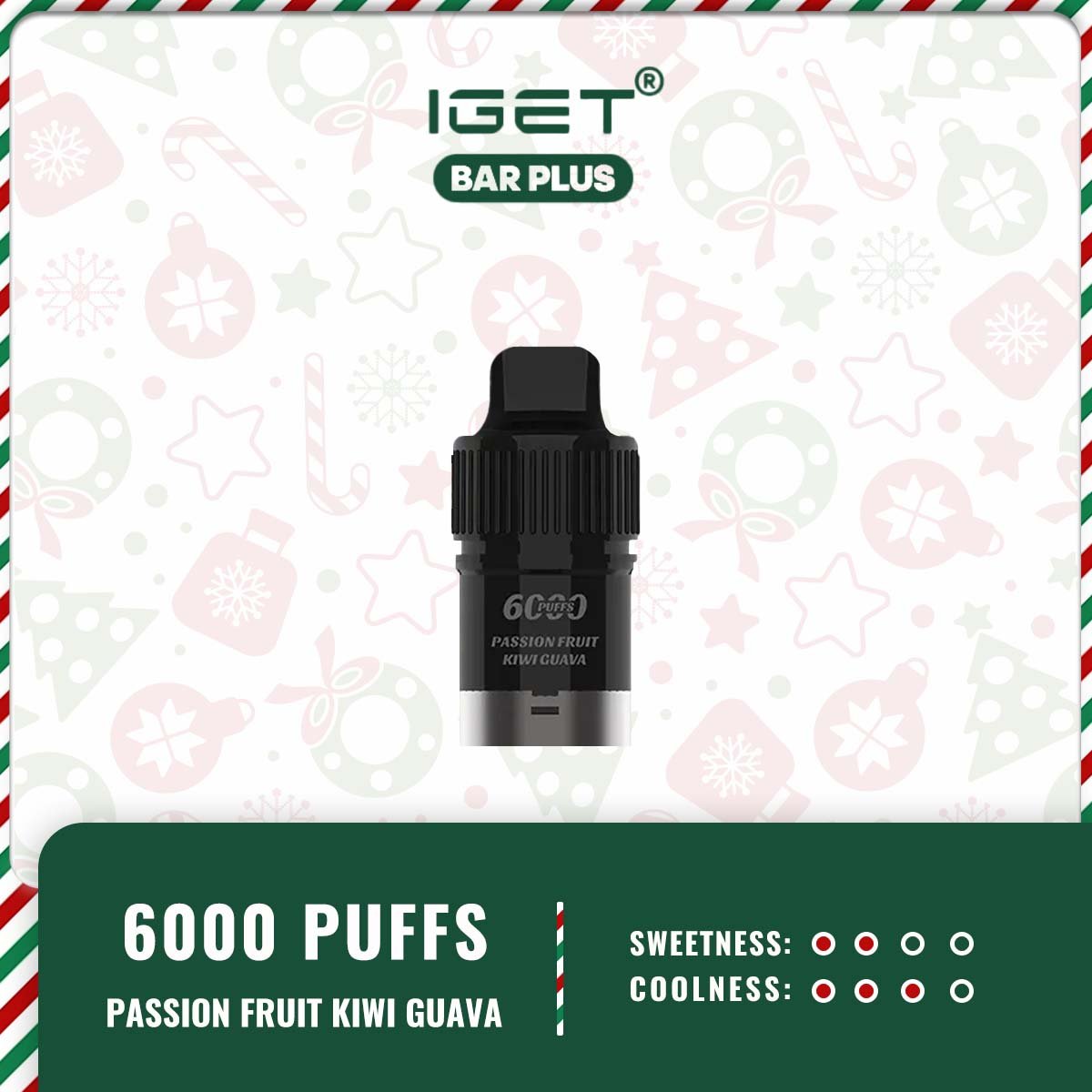 IGET BAR PLUS POD ONLY – PASSION FRUIT KIWI GUAVA