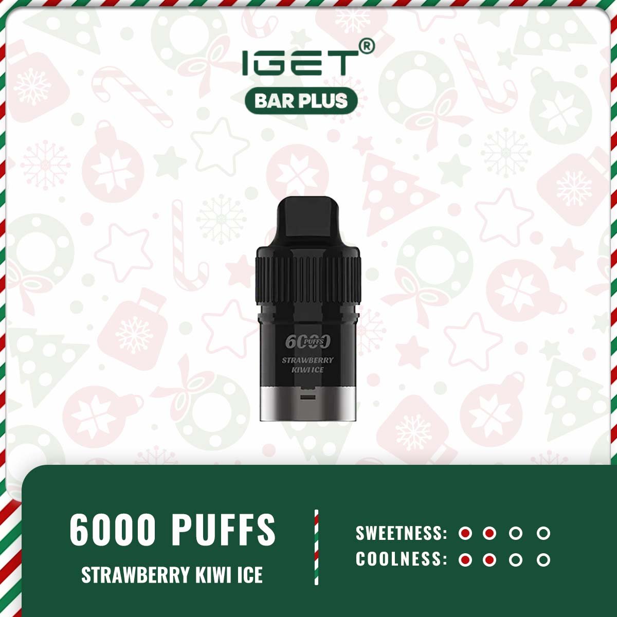IGET BAR PLUS POD ONLY – STRAWBERRY KIWI ICE