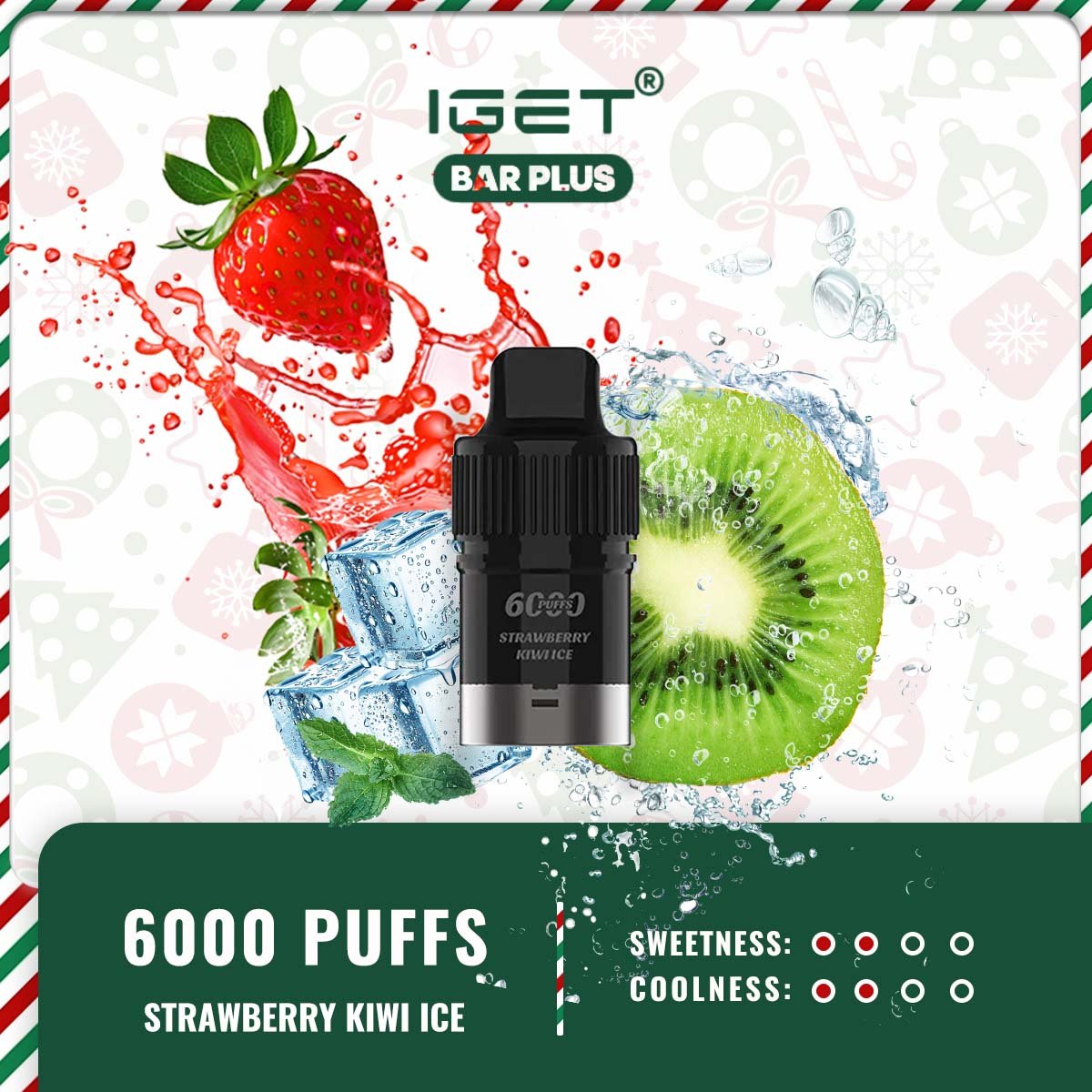 IGET BAR PLUS POD ONLY – STRAWBERRY KIWI ICE - Image 2