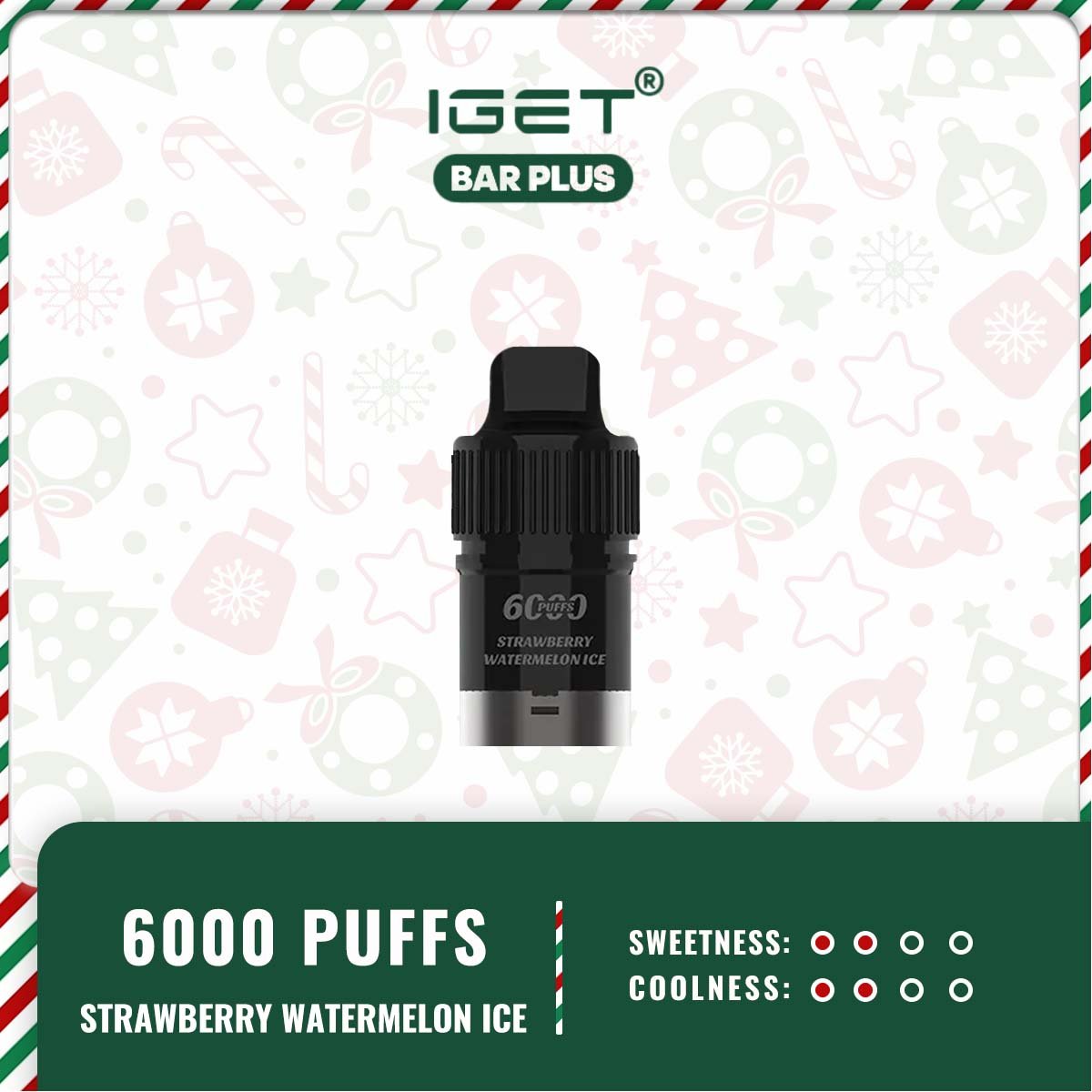 IGET BAR PLUS POD ONLY – STRAWBERRY WATERMELON ICE