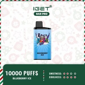 IGET BAR PRO - BLUEBERRY ICE – 10000 Puffs Smooth & Refreshing Vape