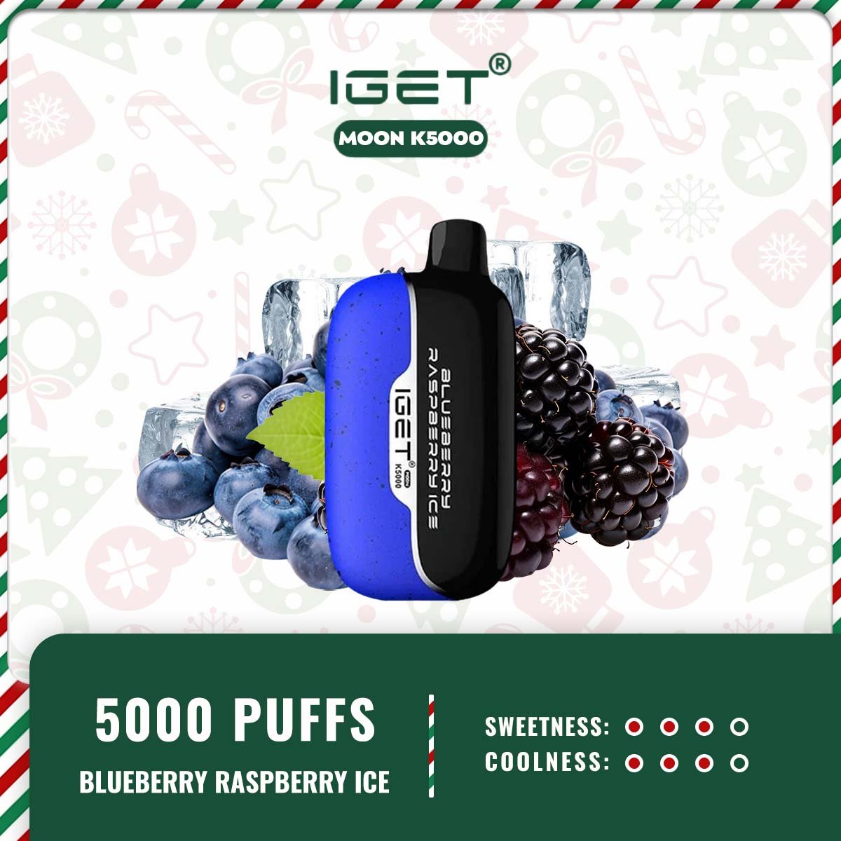 IGET MOON K5000 – BLUEBERRY RASPBERRY ICE - Image 2