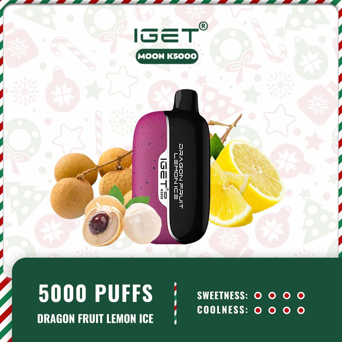 IGET MOON K5000 – DRAGON FRUIT LEMON ICE - Image 2