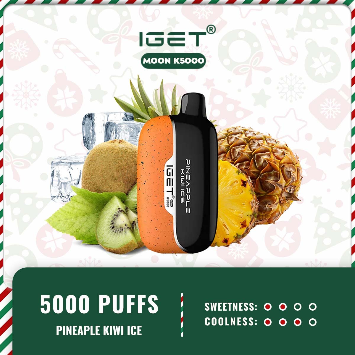 IGET MOON K5000 – PINEAPPLE KIWI ICE - Image 2