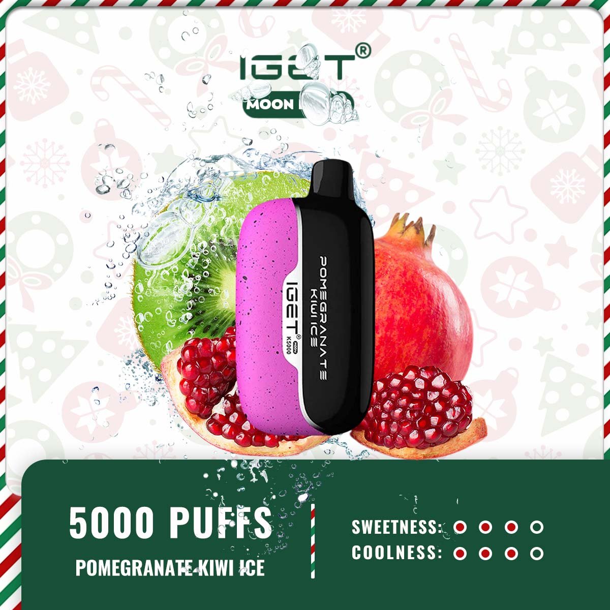 IGET MOON K5000 – POMEGRANATE KIWI ICE - Image 2