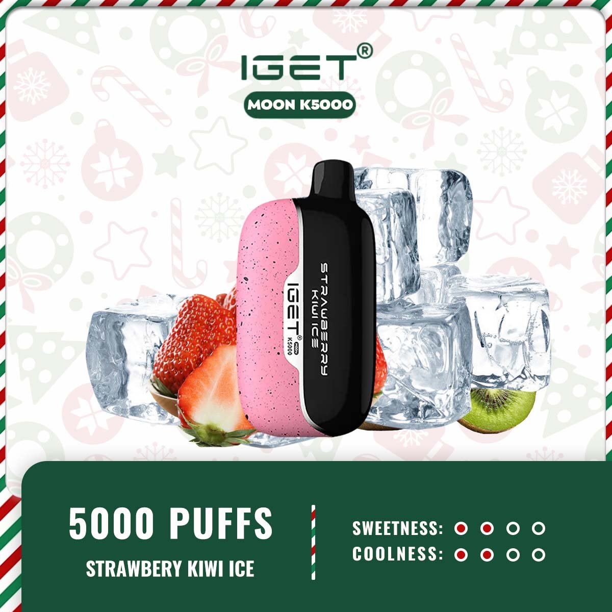 IGET MOON K5000 – STRAWBERRY KIWI ICE - Image 2