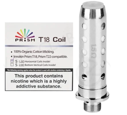 Order INNOKIN T18 / T22 COILS Prism Endura 1.5ohm Replacement TANK Coil Heads (5 Pack) Now At Mega Vapes Australia