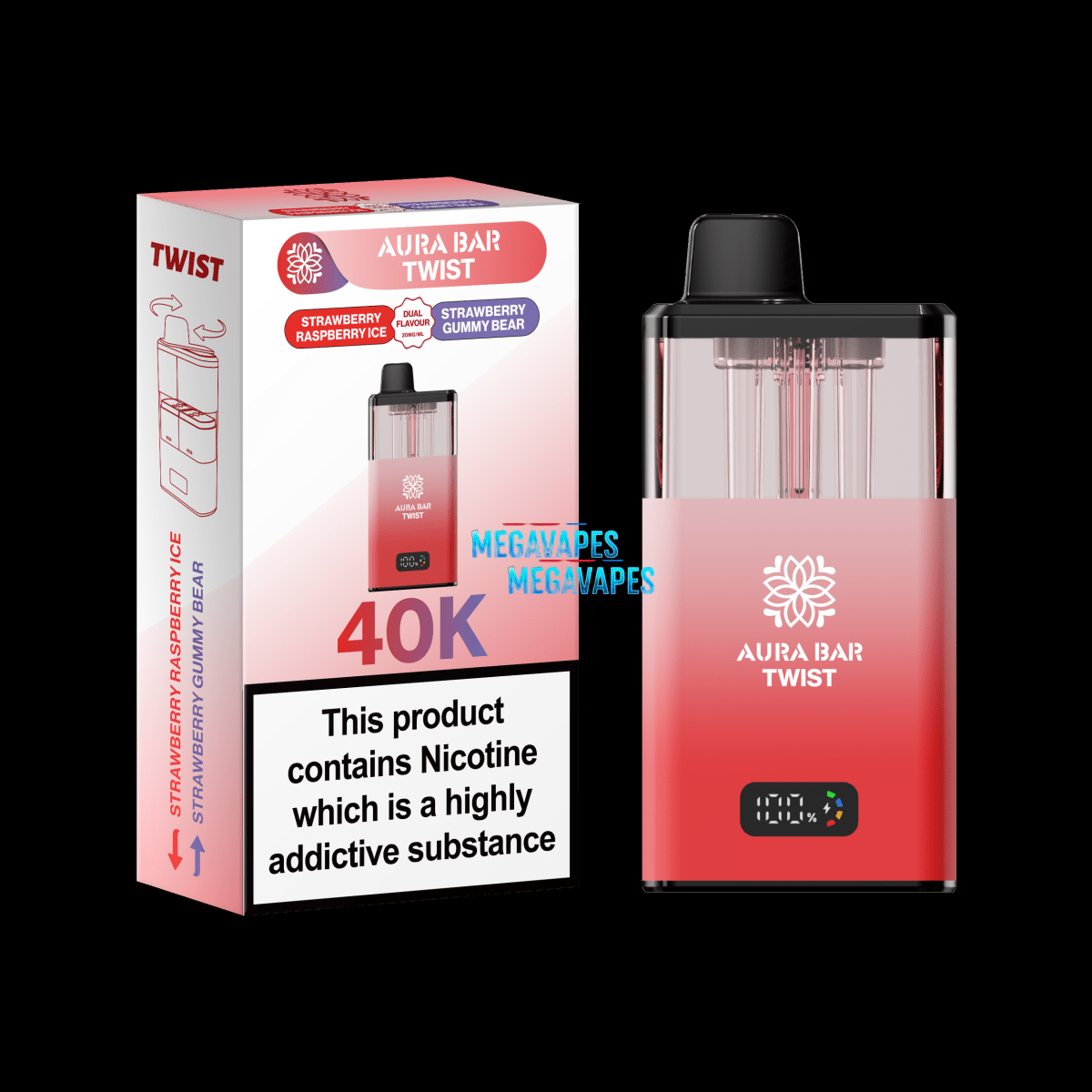 Aura Bar Twist 40k VAPE - Mega Vapes Australia Al Fakher Pro Max 12K Battery - Starting From $4.49