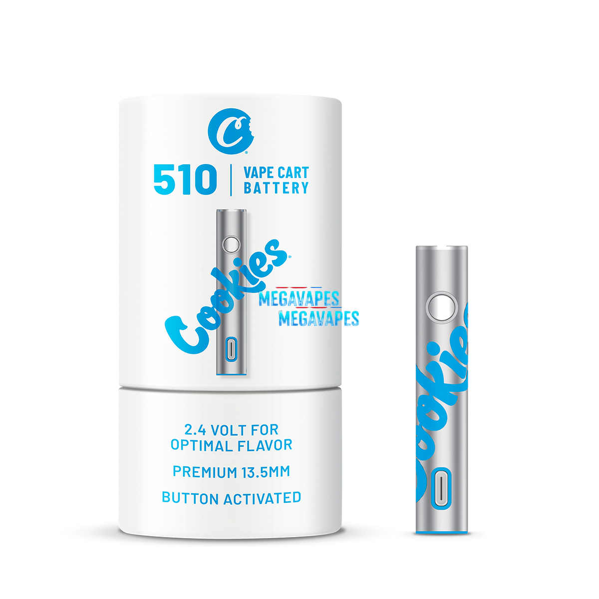 Batterie 510 COOKIES Silver - Mega Vapes Australia Al Fakher Pro Max 12K Battery - Starting From $4.49