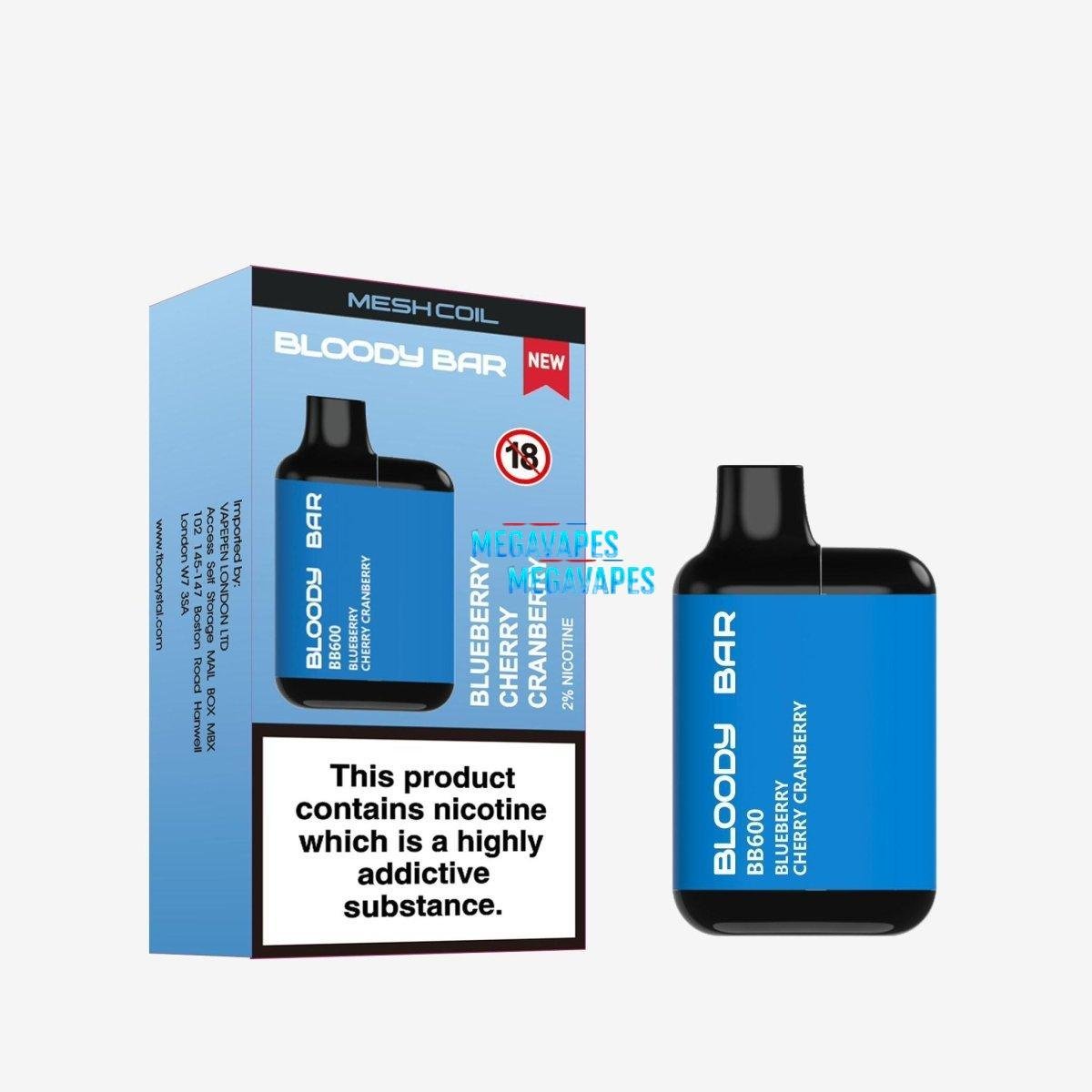 Bloody Bar BB600 Prefilled Pod Vape - Mega Vapes Australia Al Fakher Pro Max 12K Battery - Starting From $4.49