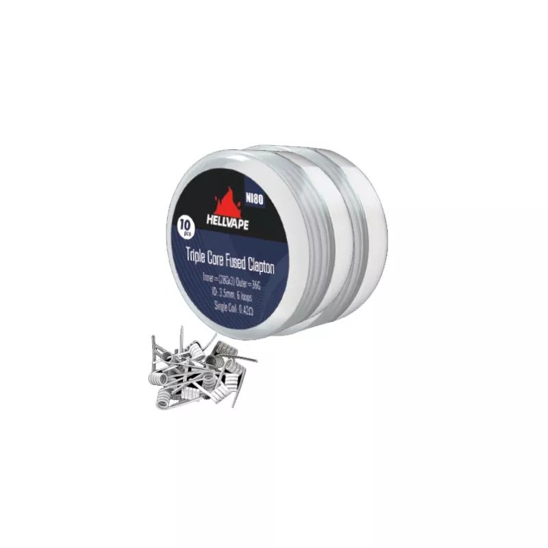Hellvape Ni80 Triple Core Fused Clapton Prebuilt Wire - Mega Vapes Australia Al Fakher Pro Max 12K Battery - Starting From $4.49