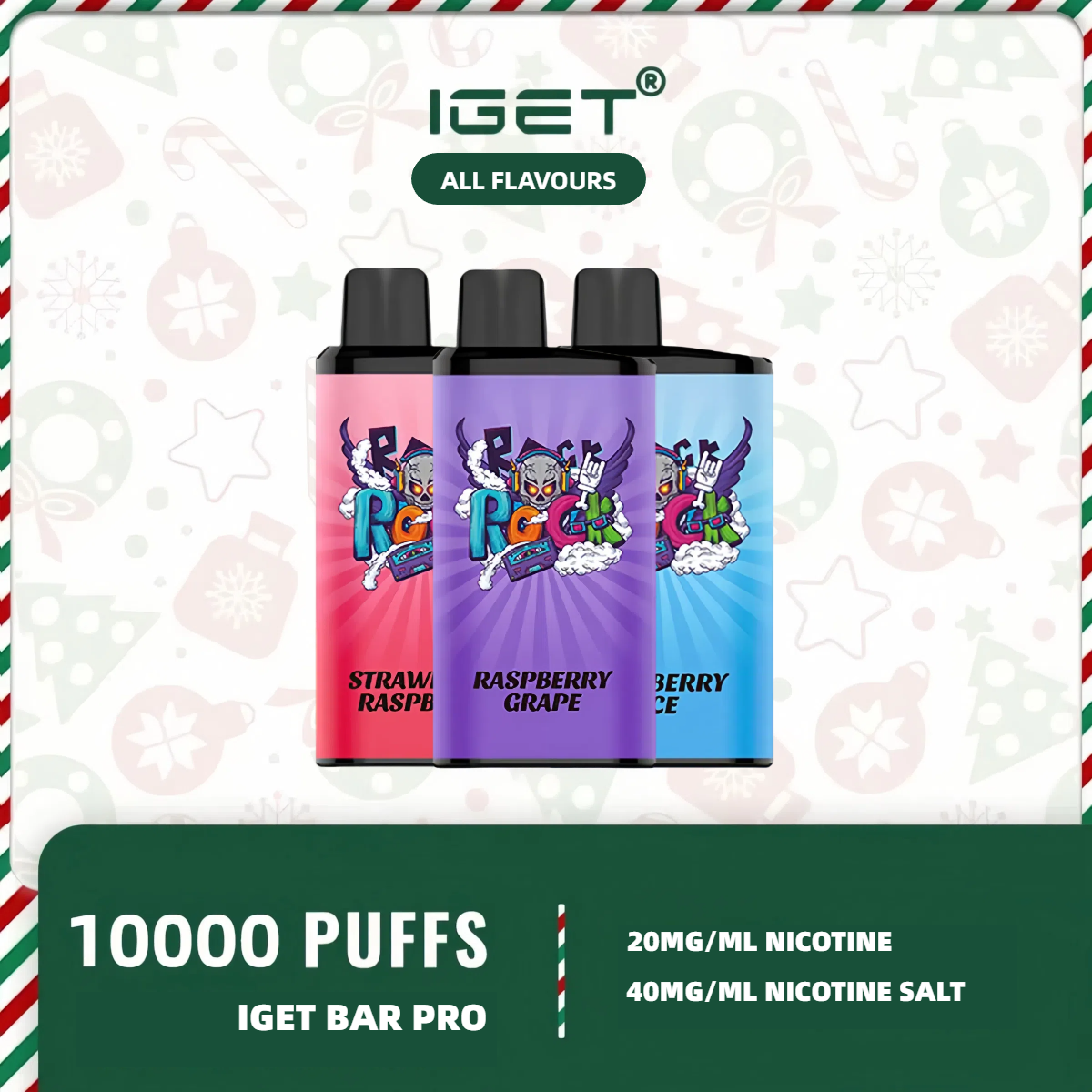 iget-bar-pro-all-flavours.png - Mega Vapes Australia Order IGET BAR PRO - 10000 PUFFS Now At Mega Vapes Australia