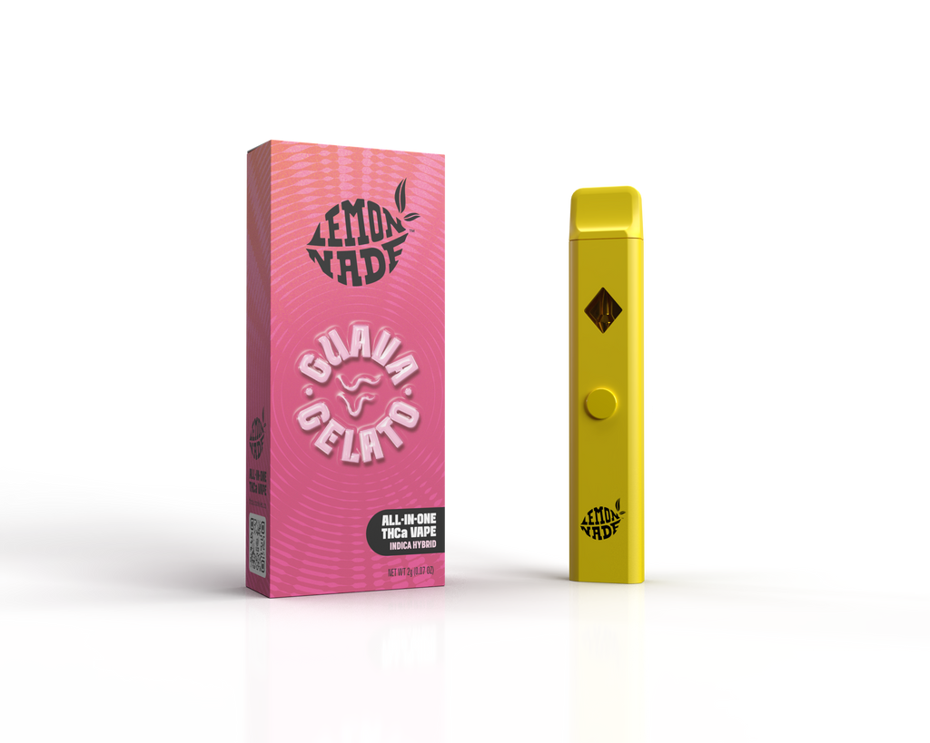 LemonNade - THCA Blend Disposable 2ml - Guava Gelato - Mega Vapes Australia Al Fakher Pro Max 12K Battery - Starting From $4.49