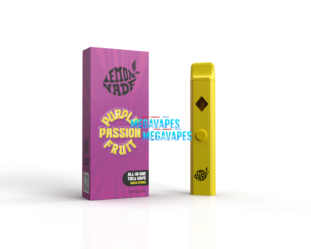 LemonNade - THCA Blend Disposable 2ml - Purple Passionfruit - Mega Vapes Australia Al Fakher Pro Max 12K Battery - Starting From $4.49