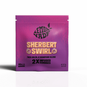 LemonNade - THCA Delta 9 Blend Gummies 2ct Bag - Sherbert Swirl