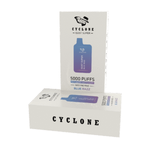 Nicotine Free Gust Super BlueRazz Ice Rechargeable Disposable Vape