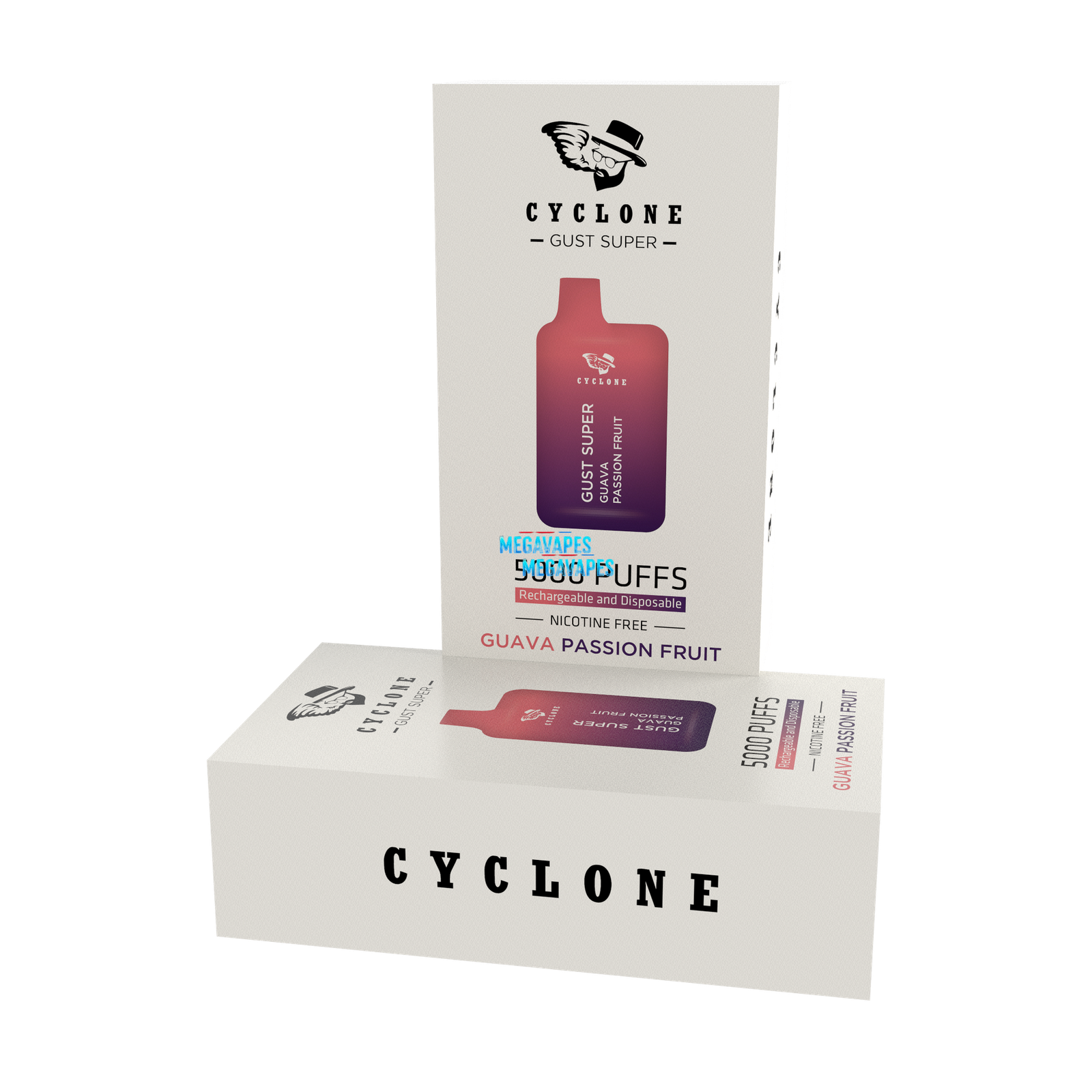 Nicotine Free Gust Super Guava Passion Fruit Rechargeable Disposable