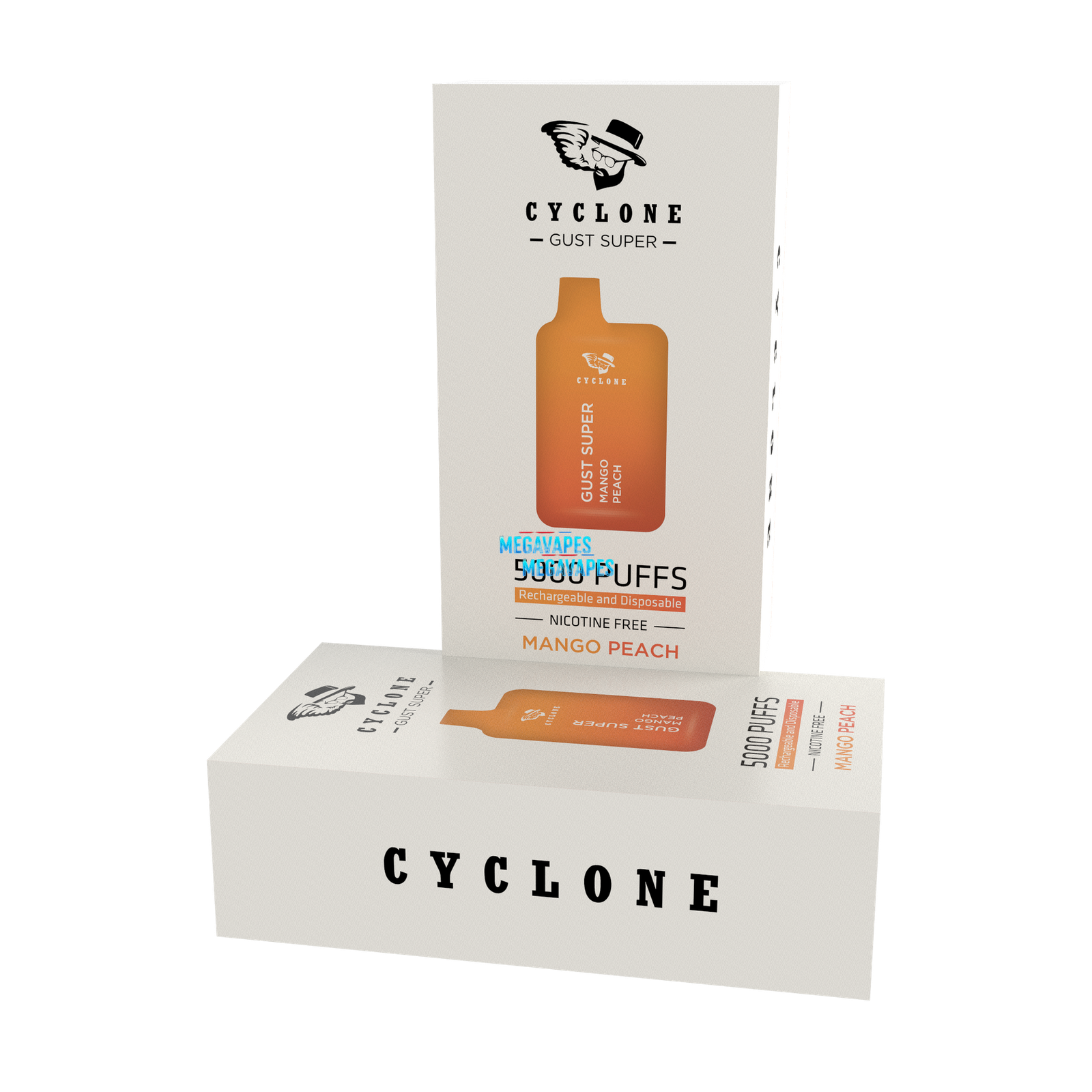 Nicotine Free Gust Super Mango Peach Rechargeable Disposable - Mega Vapes Australia Al Fakher Pro Max 12K Battery - Starting From $4.49