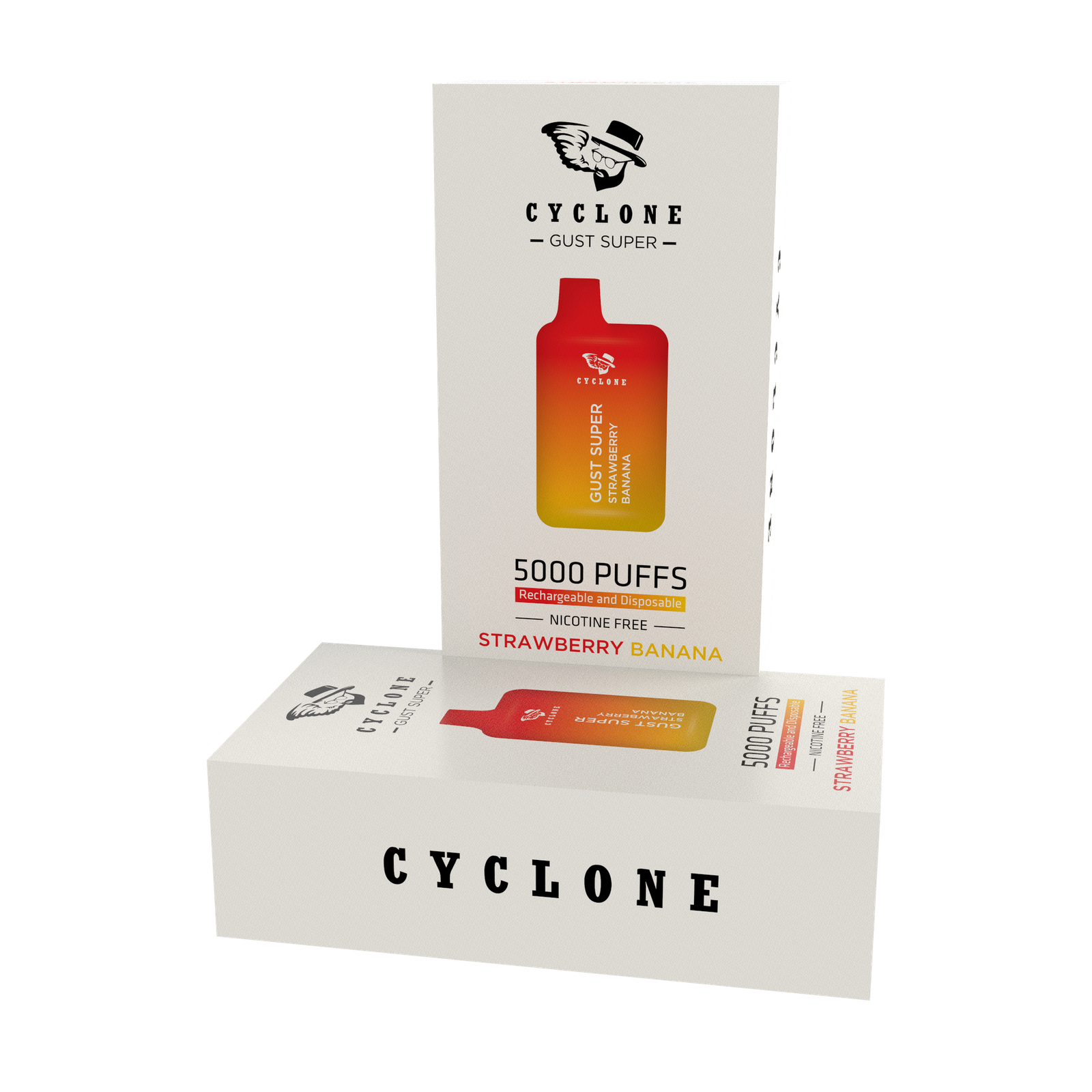 Nicotine Free Gust Super Strawberry Banana Rechargeable Disposable Vape