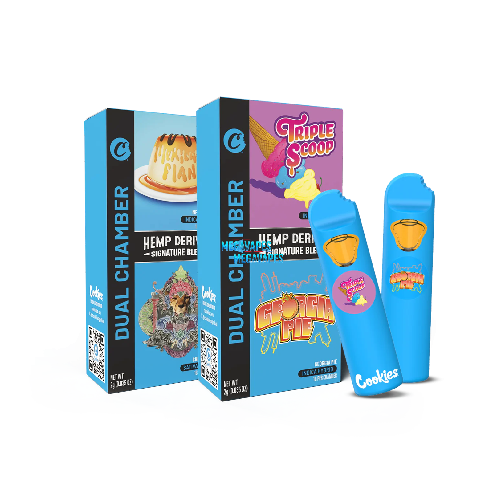 Pack Dual Chamber THC-O x 2 - Mega Vapes Australia Al Fakher Pro Max 12K Battery - Starting From $4.49