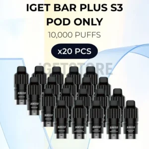 20 PCS – IGET Bar Plus S3 Pod Only 10000 Puffs
