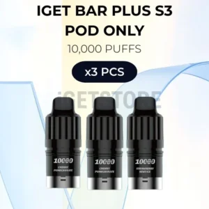 3 PCS – IGET Bar Plus S3 Pod Only 10000 Puffs