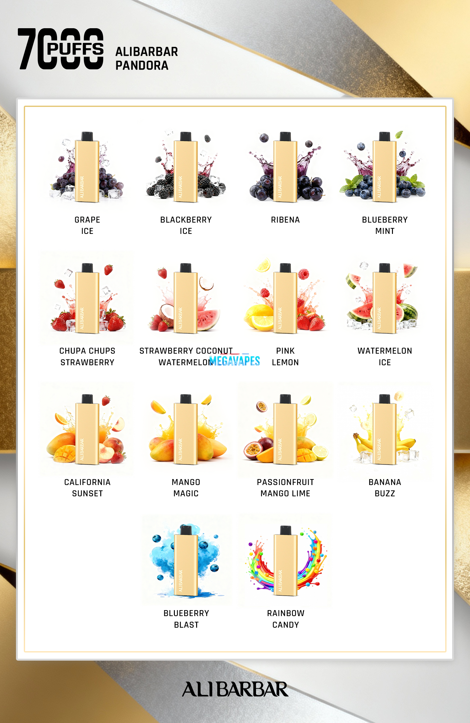 7000口味卡png - Mega Vapes Australia