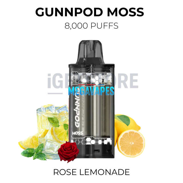 gunnpod-moss-8000-Rose-Lemonadepng - Mega Vapes Australia
