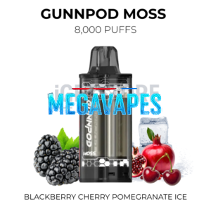 GunnPod Moss 8000 Puffs – Blackberry Cherry Pomegranate Ice