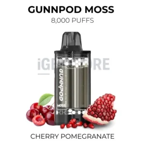 GunnPod Moss 8000 Puffs – Cherry Pomegranate