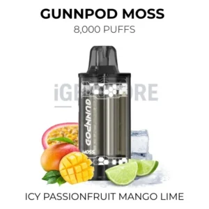 GunnPod Moss 8000 Puffs – Icy Passionfruit Mango Lime