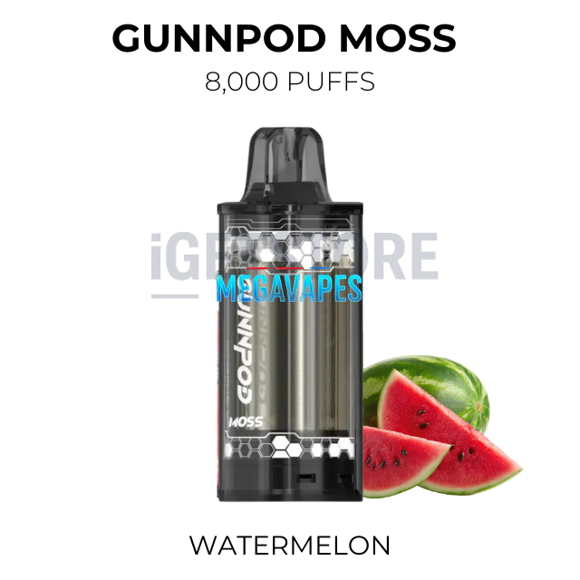 gunnpod-moss-8000-watermelonpng - Mega Vapes Australia