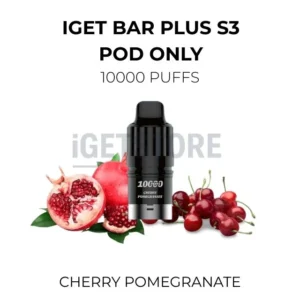 IGET Bar Plus S3 Pod Only 10000 Puffs – Cherry Pomegranate